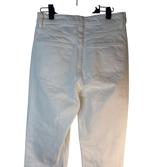 2/$30 ZARA Size 6 White Straight Leg Jeans - Picture 11 of 12